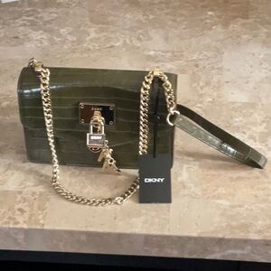 DKNY Padlock & Charms Crossbody Purse